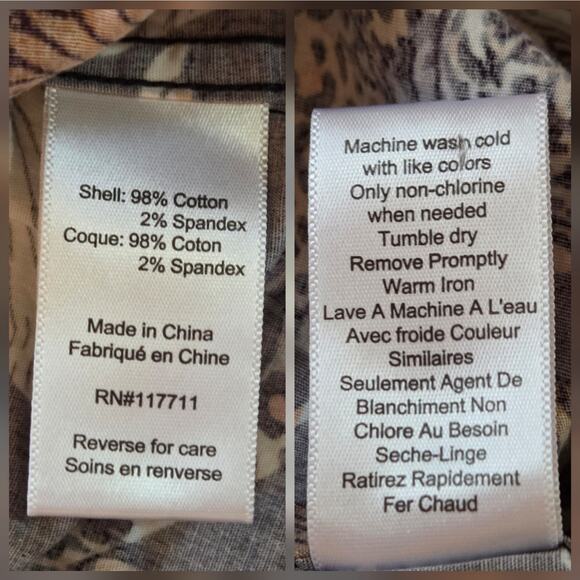 Paisley & Gray Men's Samuel Slim-Fit Floral Leopard-Print Button-Down Shirt Sz L - Picture 11 of 11